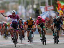 Viviani wins 3rd stage as Giro bids farewell to Israel